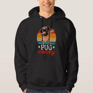 Pug Mommy Vintage  Pug Dog Dabbing Happy Mother's  Hoodie