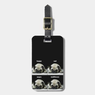 Pug Moods Portrait Purse/Luggage Tag