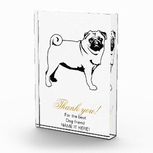 Pug Mops Acrylic Award