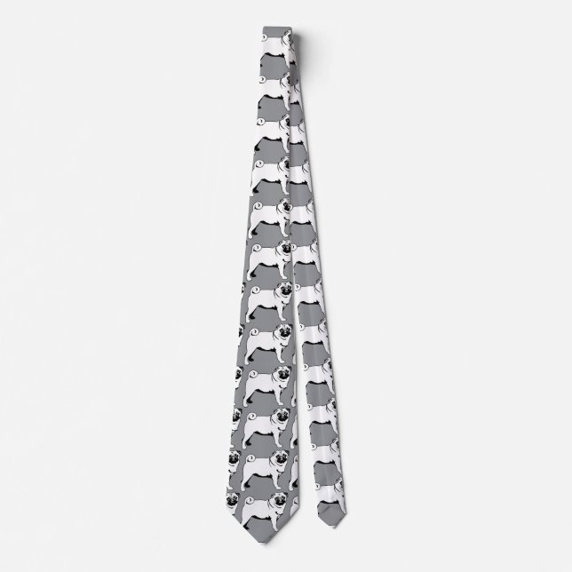 Pug Mops Neck Tie (Front)