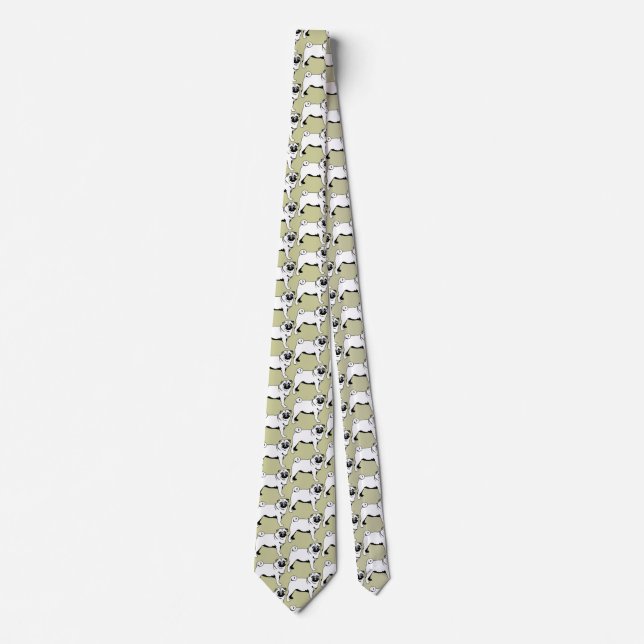 Pug Mops Neck Tie (Front)