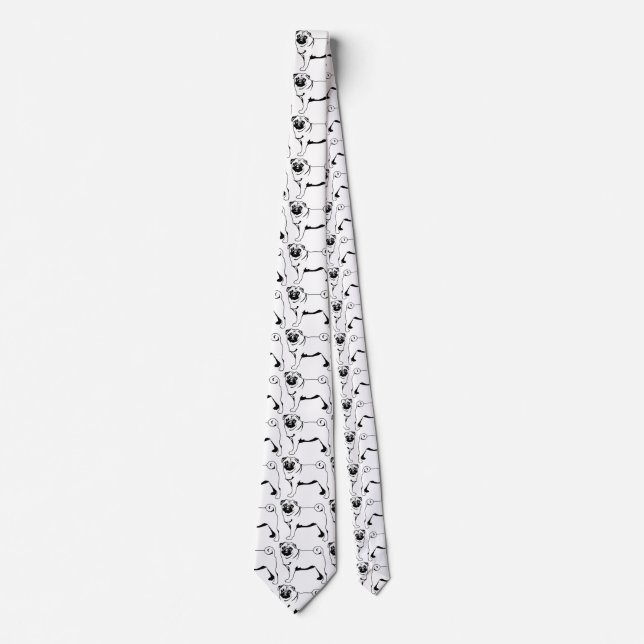 Pug Mops Neck Tie (Front)