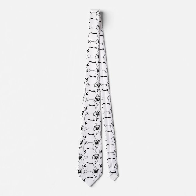 Pug Mops Neck Tie (Front)
