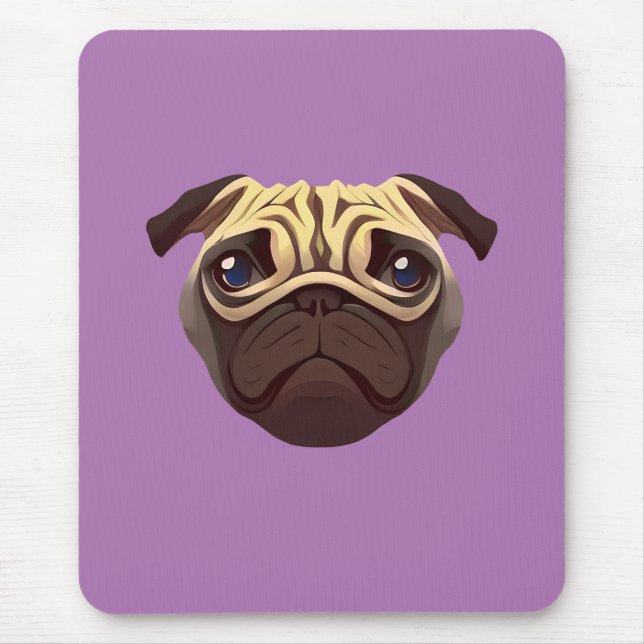 pug mouse pad (Front)