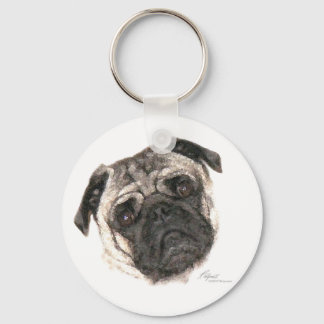 Pug Mug face keychain