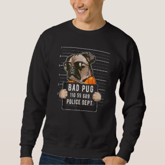 Pug Mugshot Dog Sweatshirt