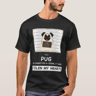 Pug Mugshot - Funny Pug Gift For Dog Lover Classic T-Shirt