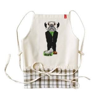 Pug Nope Zazzle HEART Apron