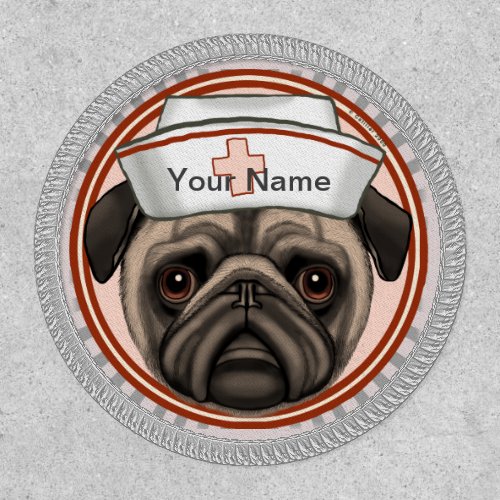 Pug Nurse custom name Patch