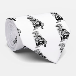 Pug of types neck tie