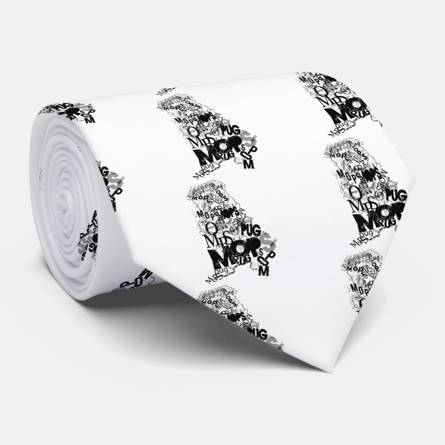 Pug of types neck tie (Rolled)
