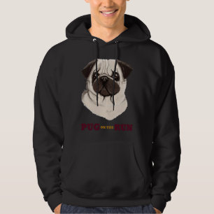 Pug on the Run - Watercolor Pug Face Classic T-Shi Hoodie
