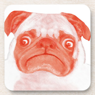 PUG_orange3.png Drink Coaster