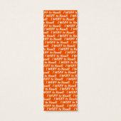 Pug Orange Bookmark (Back)