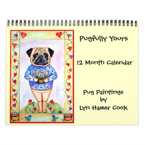 Pug Original Art Calendar