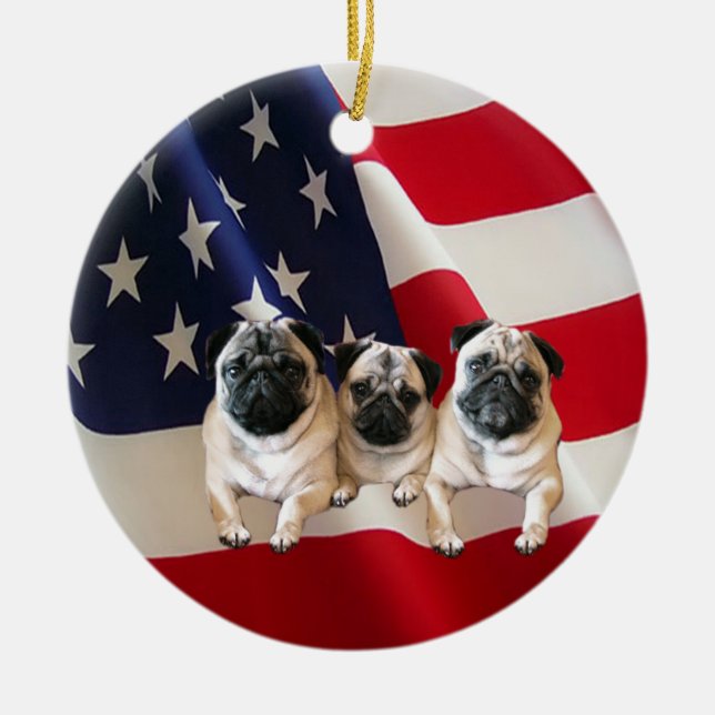 Pug Ornament (Front)