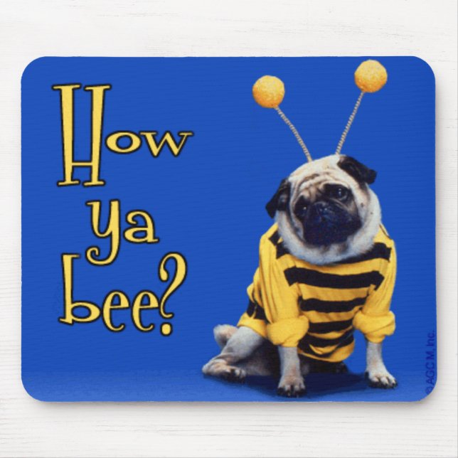 pug pad mouse pad (Front)