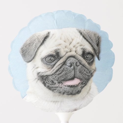 Pug Painting _ Cute Original Dog Art Balloon
