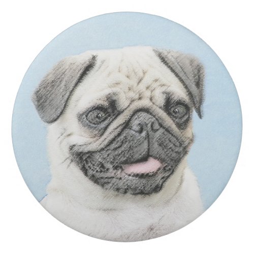 Pug Painting _ Cute Original Dog Art Eraser