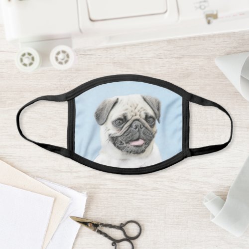 Pug Painting _ Cute Original Dog Art Face Mask