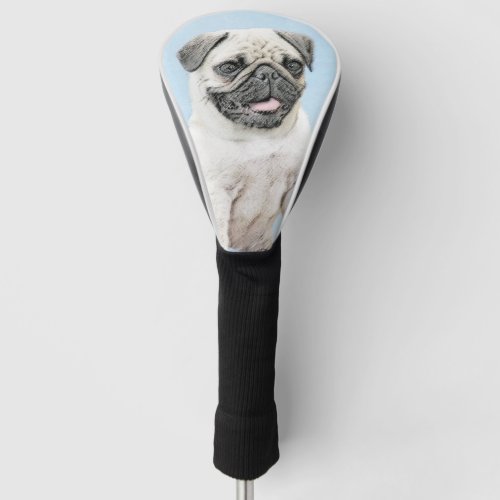 Pug Painting _ Cute Original Dog Art Golf Head Cover