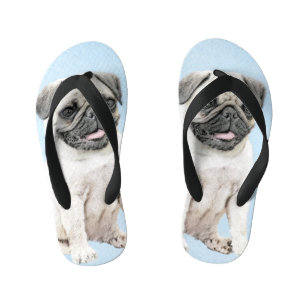 pug flip flops