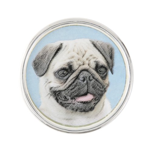 Pug Painting _ Cute Original Dog Art Lapel Pin