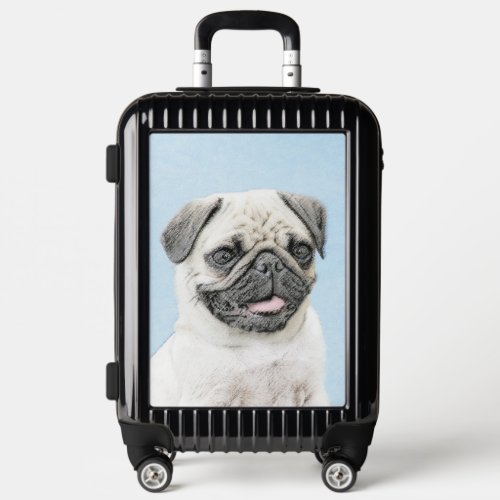 Pug Painting _ Cute Original Dog Art Luggage