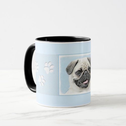 Pug Painting _ Cute Original Dog Art Mug