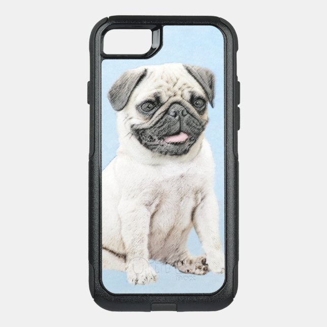 Pug Painting - Cute Original Dog Art Otterbox iPhone Case (Back)