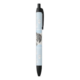 Pug Painting - Cute Original Dog Art Pen