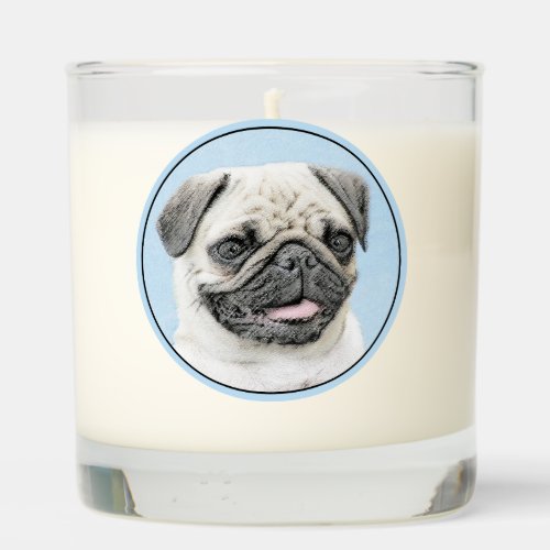 Pug Painting _ Cute Original Dog Art Scented Candle