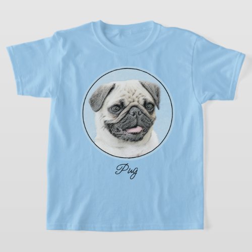 Pug Painting _ Cute Original Dog Art T_Shirt