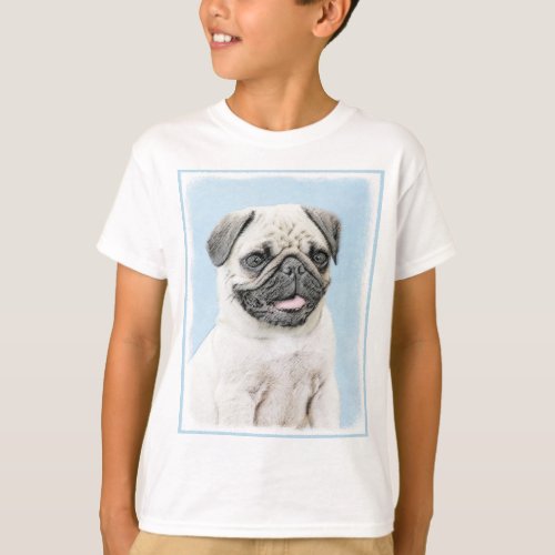 Pug Painting _ Cute Original Dog Art T_Shirt