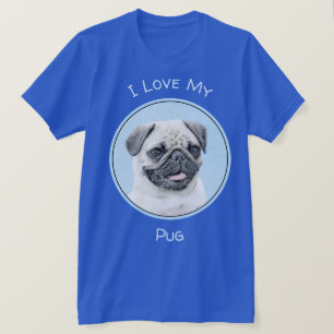 Pug Painting - Cute Original Dog Art T-Shirt