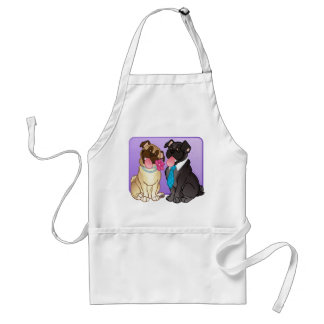 Pug Pair Apron (Fawn/Black)
