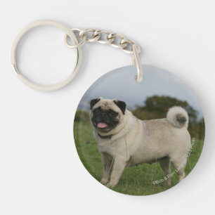 Pug Panting Keychain
