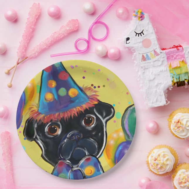 Pug      paper plates (Party)