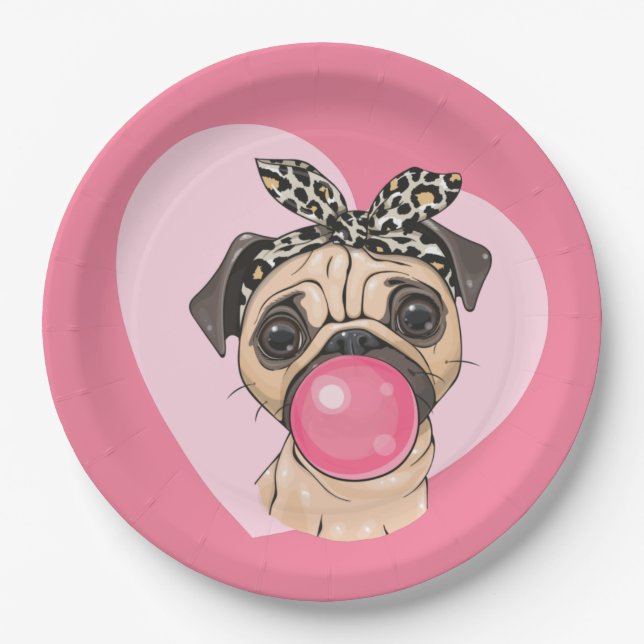 Pug Paper Plates (Front)