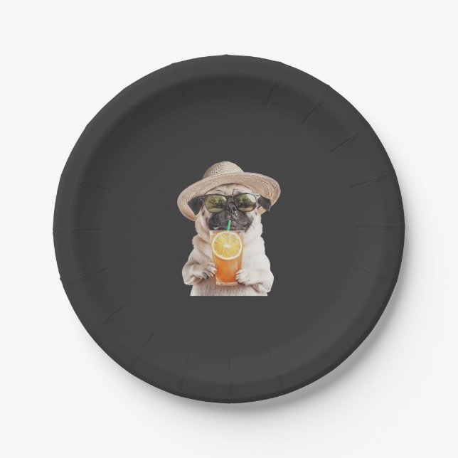 Pug     paper plates (Front)