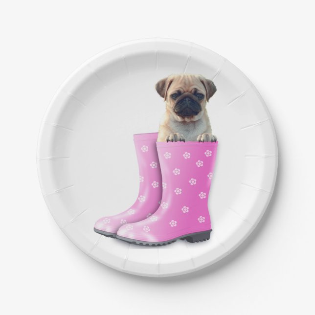 Pug Paper Plates (Front)