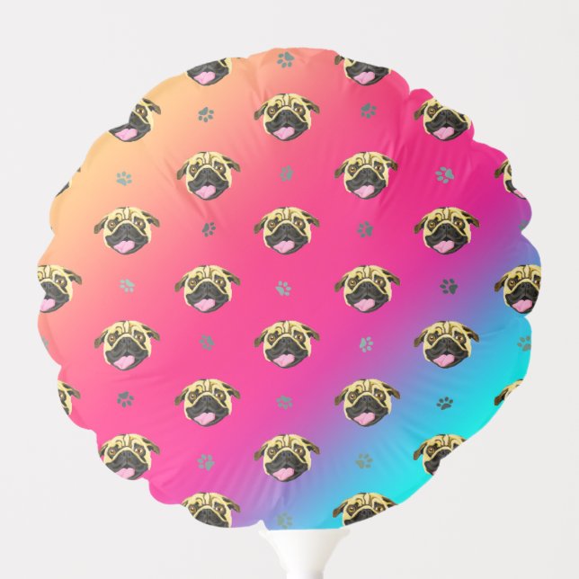 Pug Party Balloon (Front)