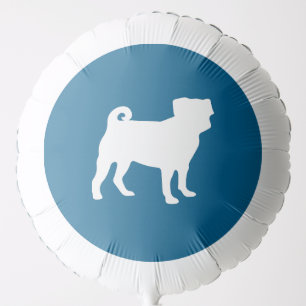 Pug Party Blue Theme Celebration Balloon