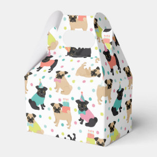 Pug Party Favor Boxes