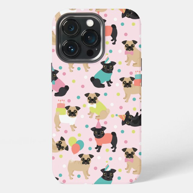 Pug Party Iphone Case (Back)