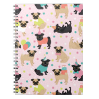 Pug Party Notebook