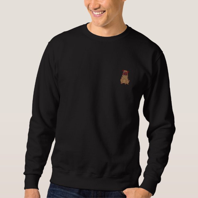 Pug Patrick Embroidered SweatShirt (Front)