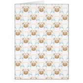 Pug Pattern brown blue (Front)