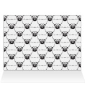 Pug Pattern brown blue (Inside Horizontal (Top))