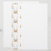 Pug Pattern brown blue (Front/Back)